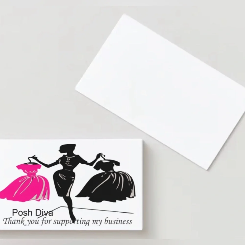 30 pcs Glossy Posh Diva Thank You Cards
